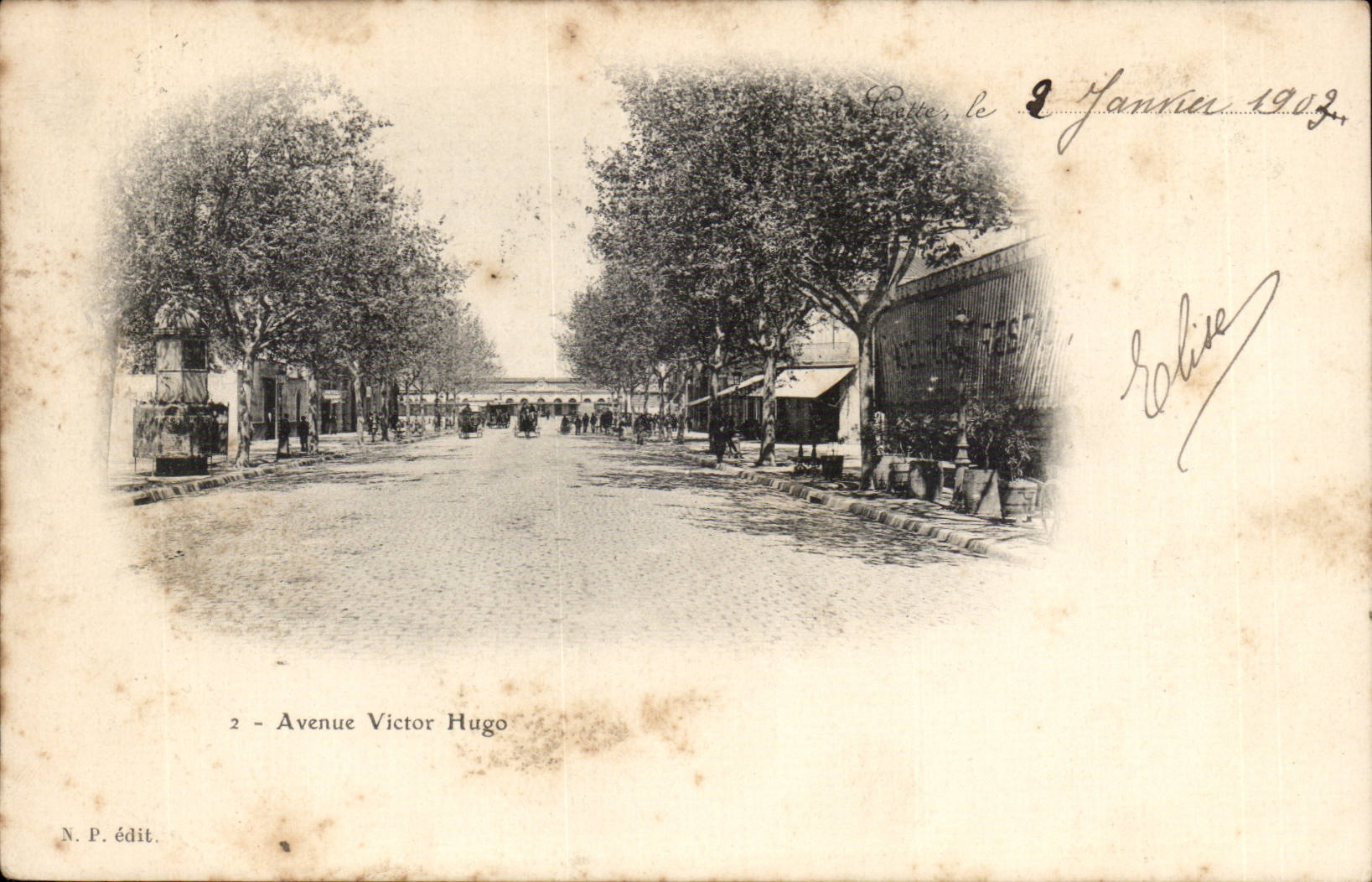 Sete - Cette - 1903 - Avenue Victor Hugo - CPA 