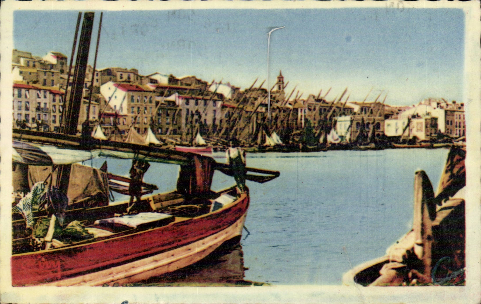 Sete - Cette - Une vue sur le port - CPA 