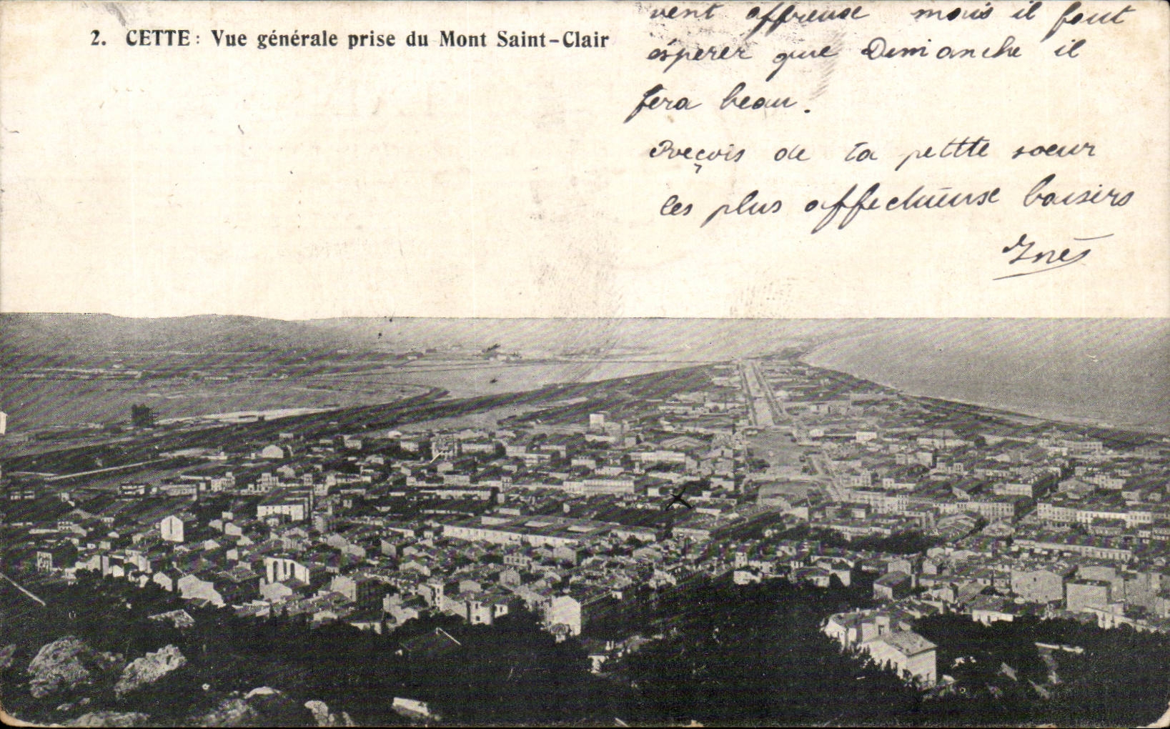 Sete - Cette - Vue Generale prise du Mont Saint Clair - CPA 