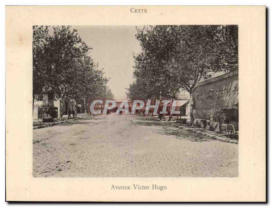 Sete - Cette - Avenue Victor Hugo - lovely card format - CPA 