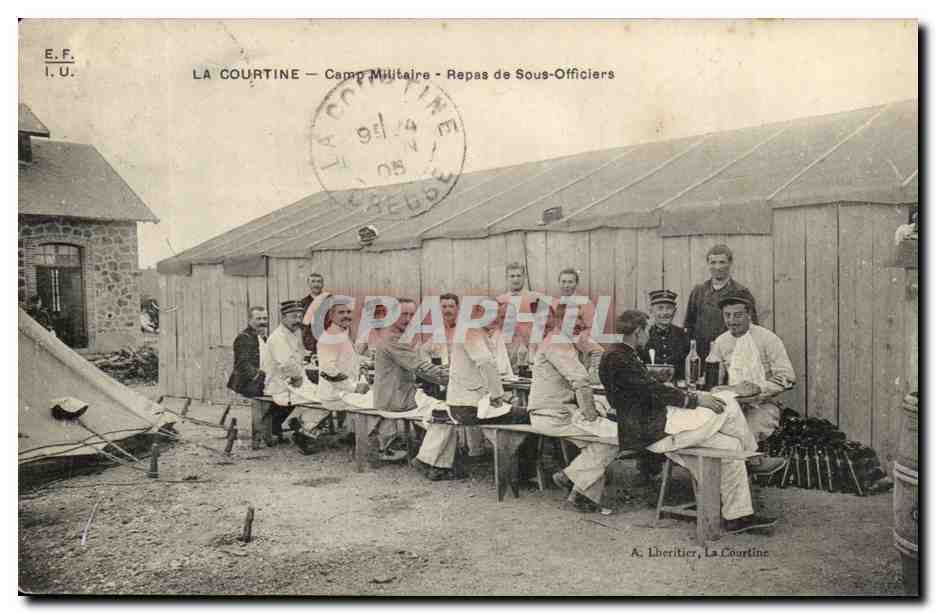 La Courtine — Camp Militaire — Repas de Sous-Officiers — A. Lheritier, La Courtine