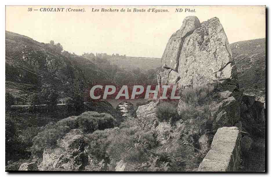 Crozant (Creuse) — Les Rochers de la Route d'Eguzon — ND Phol.