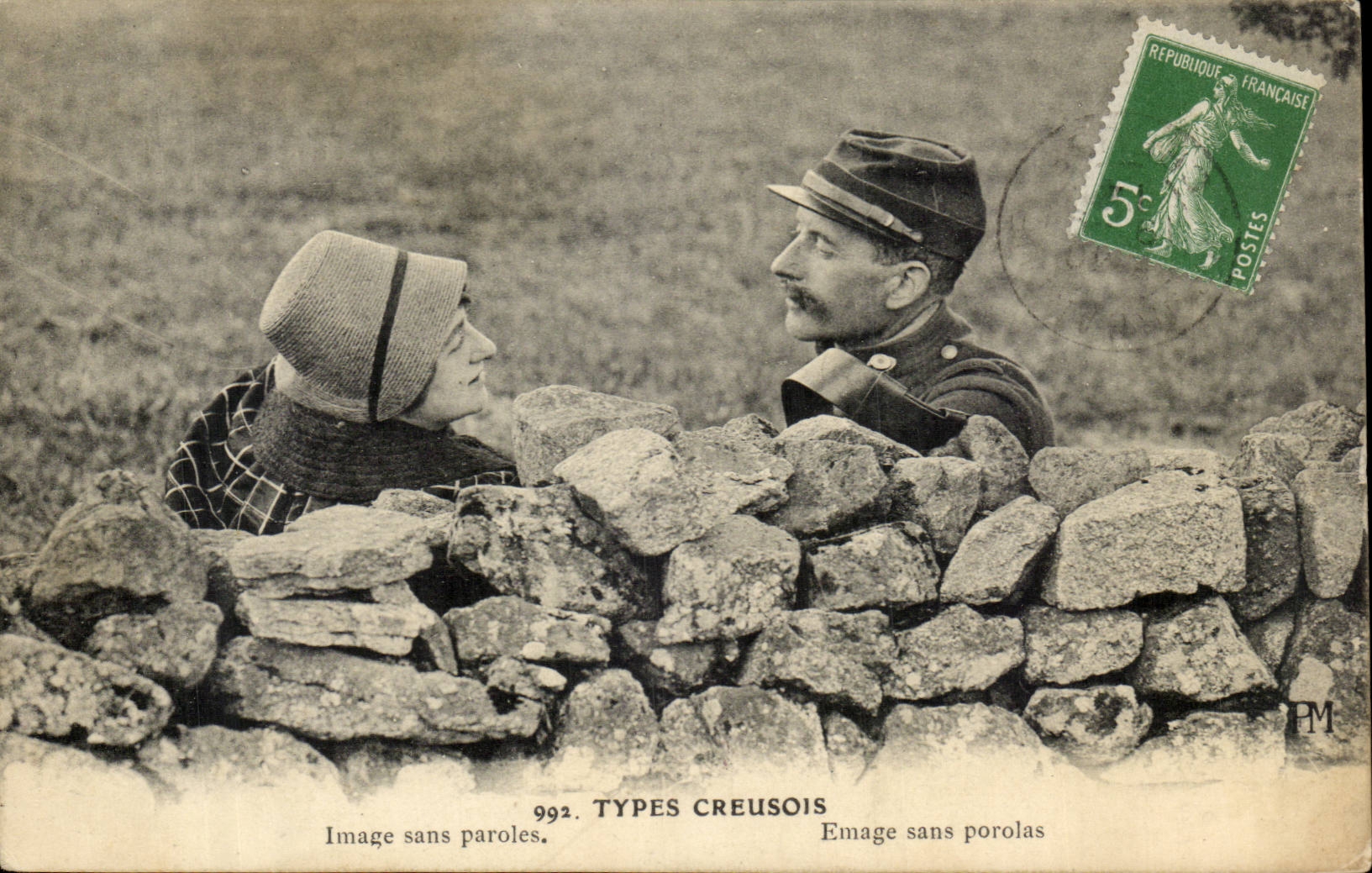 Creuse CPA Types creusois Emage sans porolas Images sans paroles TOP