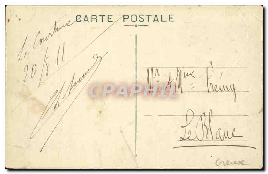 Creuse CPA Camp de la Courtine Mess des officiers — Rückseite