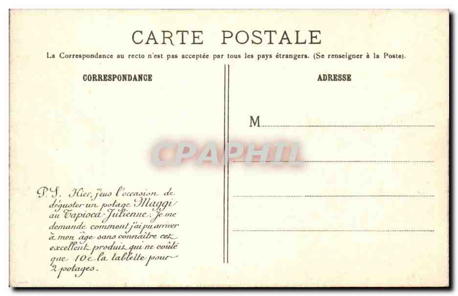 Creuse CPA Camp de la Courtine (militaria) — Rückseite