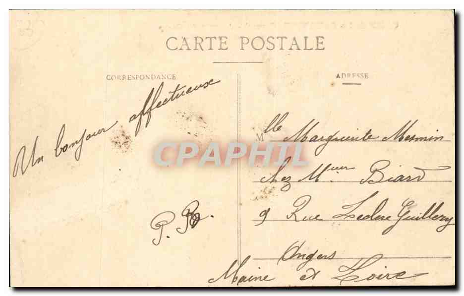 Camp de La Courtine (Creuse) - Avenue du Camp — L. Baron, Nouvelles Galeries — Verso