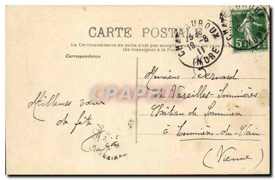 Creuse CPA Camp de la Courtine Vue generale des tentes (militaria) — Rückseite