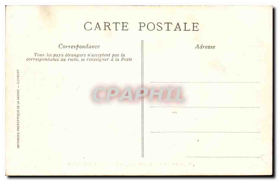 Creuse CPA Camp de la Courtine Mess des officiers (militaria)  — Rückseite