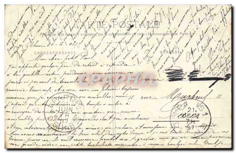 Creuse CPA Au pays creusois Ah te vetchi Piarre y a doua houras que t attinde (folklore) — Verso