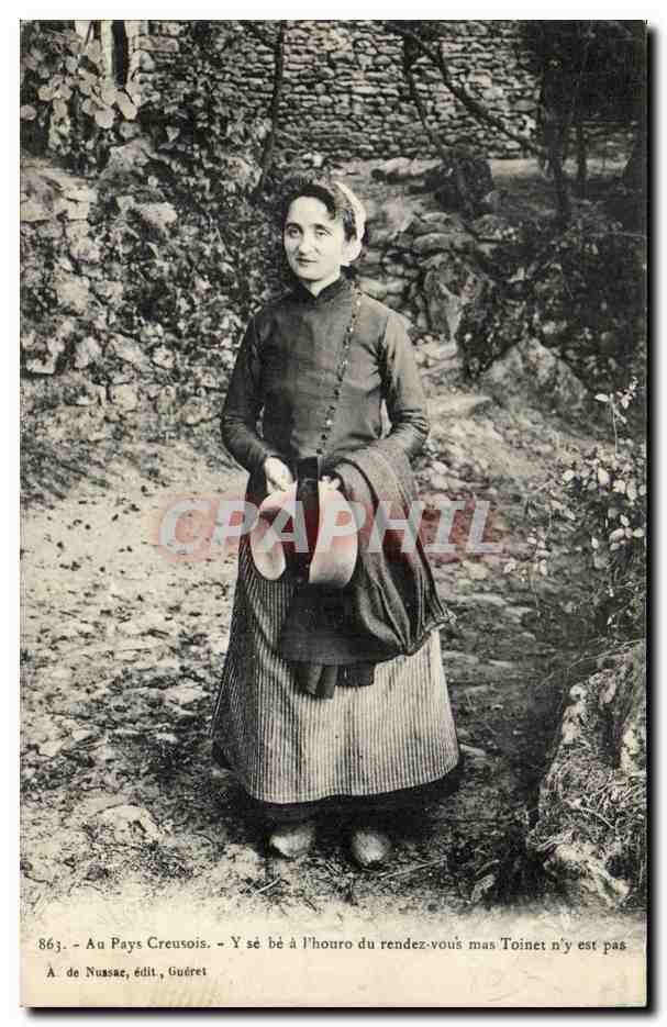 Femme au Pays Creusois — Nusac — édit. Guéret, n° 863