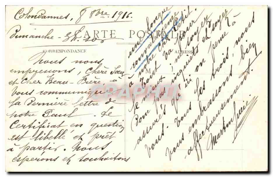 Creuse CPA Crozant Vallee de la Sedelle — Verso