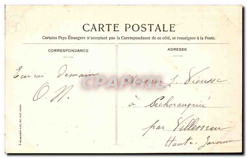 Beaucaire CPA Portail Roquecourbe et le chateau — Rückseite
