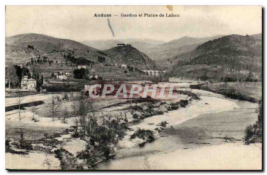 Anduze CPA Gardon et plaine de Labau