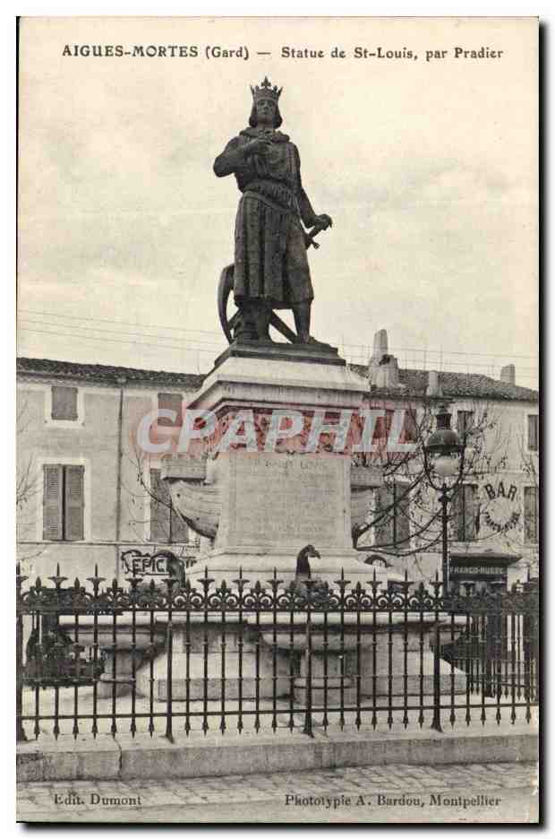 Aigues Mortes - Statue de St Louis Par Pradier CPA 