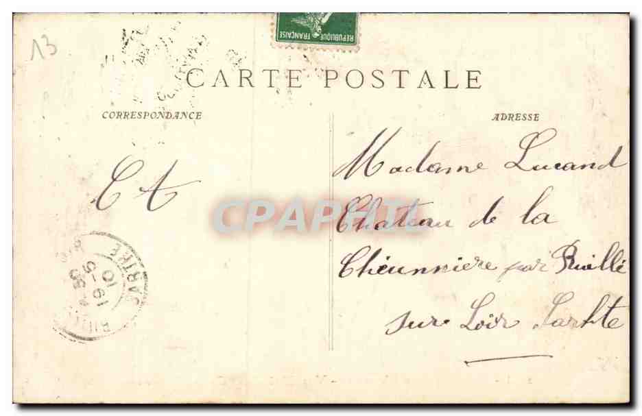 Villeneuve les Avignon CPA Vue generale et coteau de Montaut — Verso