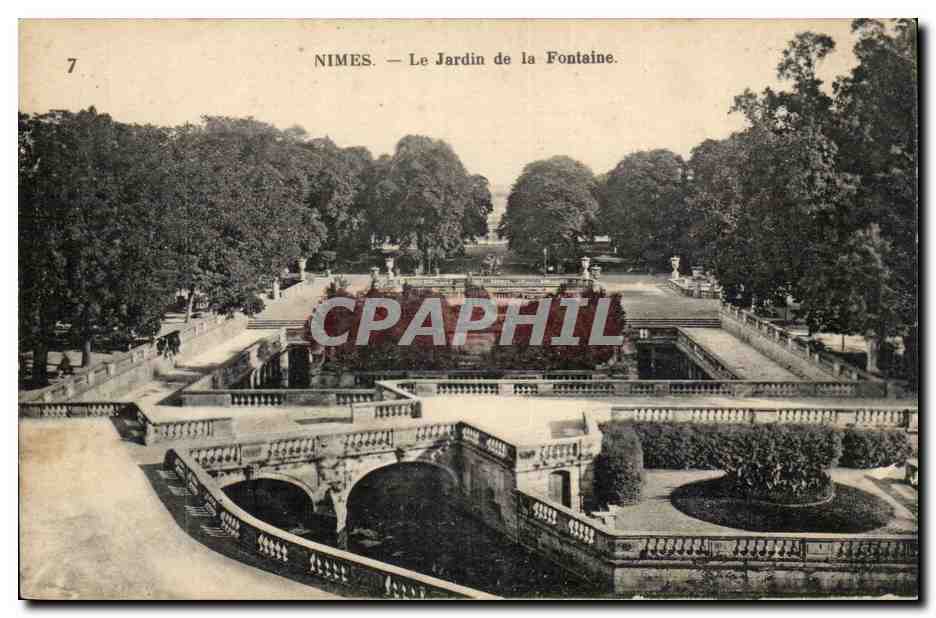 Nîmes — Le Jardin de la Fontaine — Éditeur : Neuroucin Frères, Paris