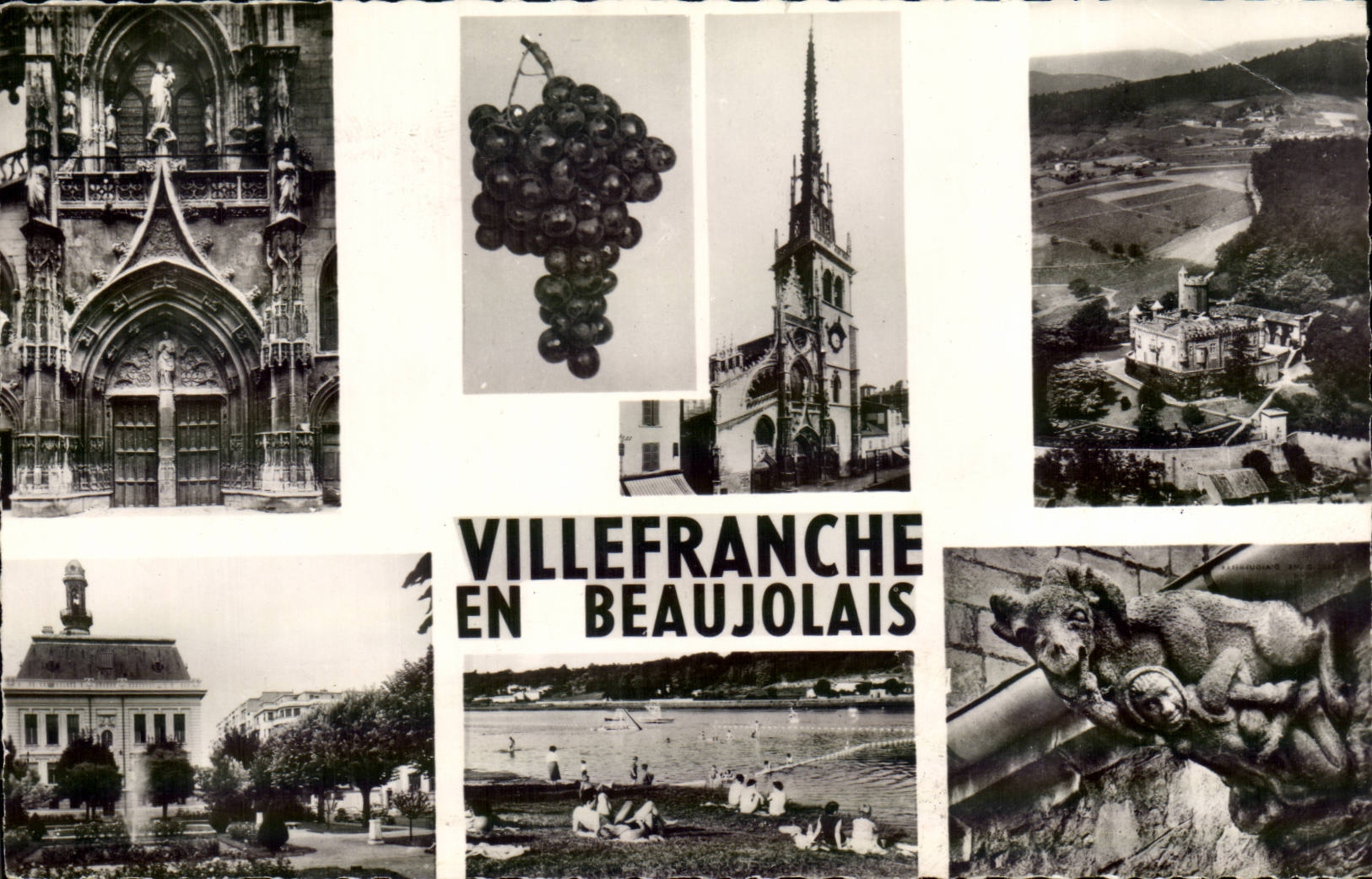 Villefranche-en-Beaujolais — collage de paysages et monuments — Les éditions de l'Économie