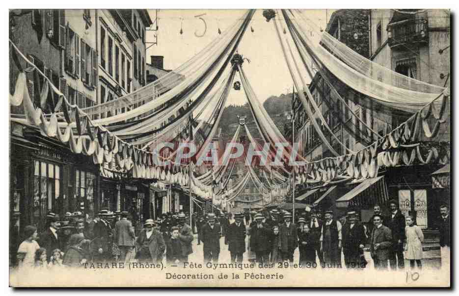 Tarare (Rhône) — Fête Gymnique des 29 et 30 Juin 1912 — Décoration de la Pécherie