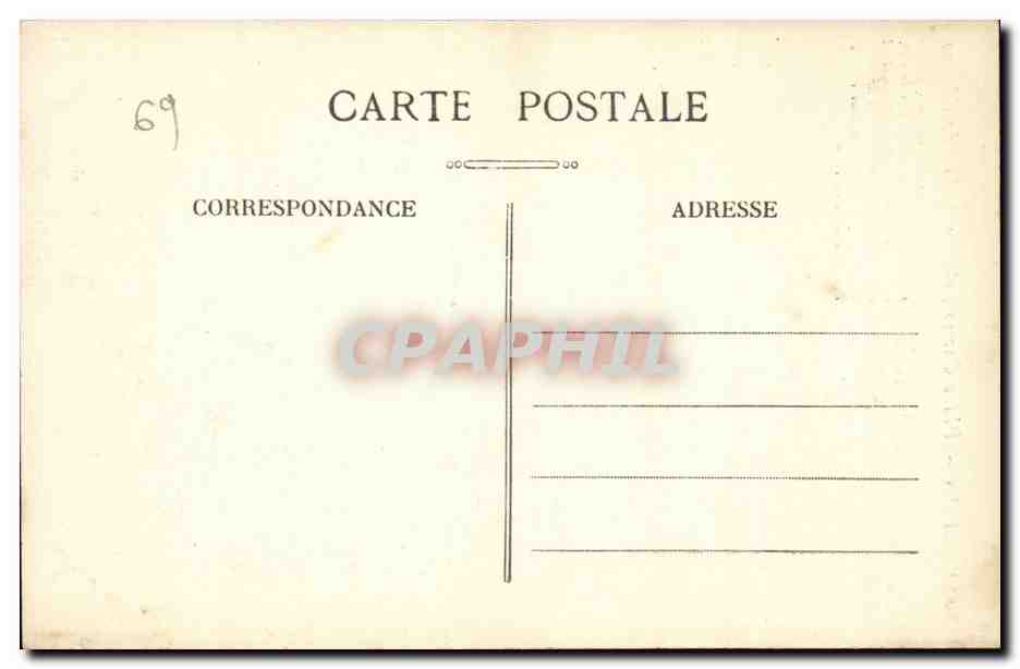 CPA Lyon Place Carnot Statue de la Republique — Verso