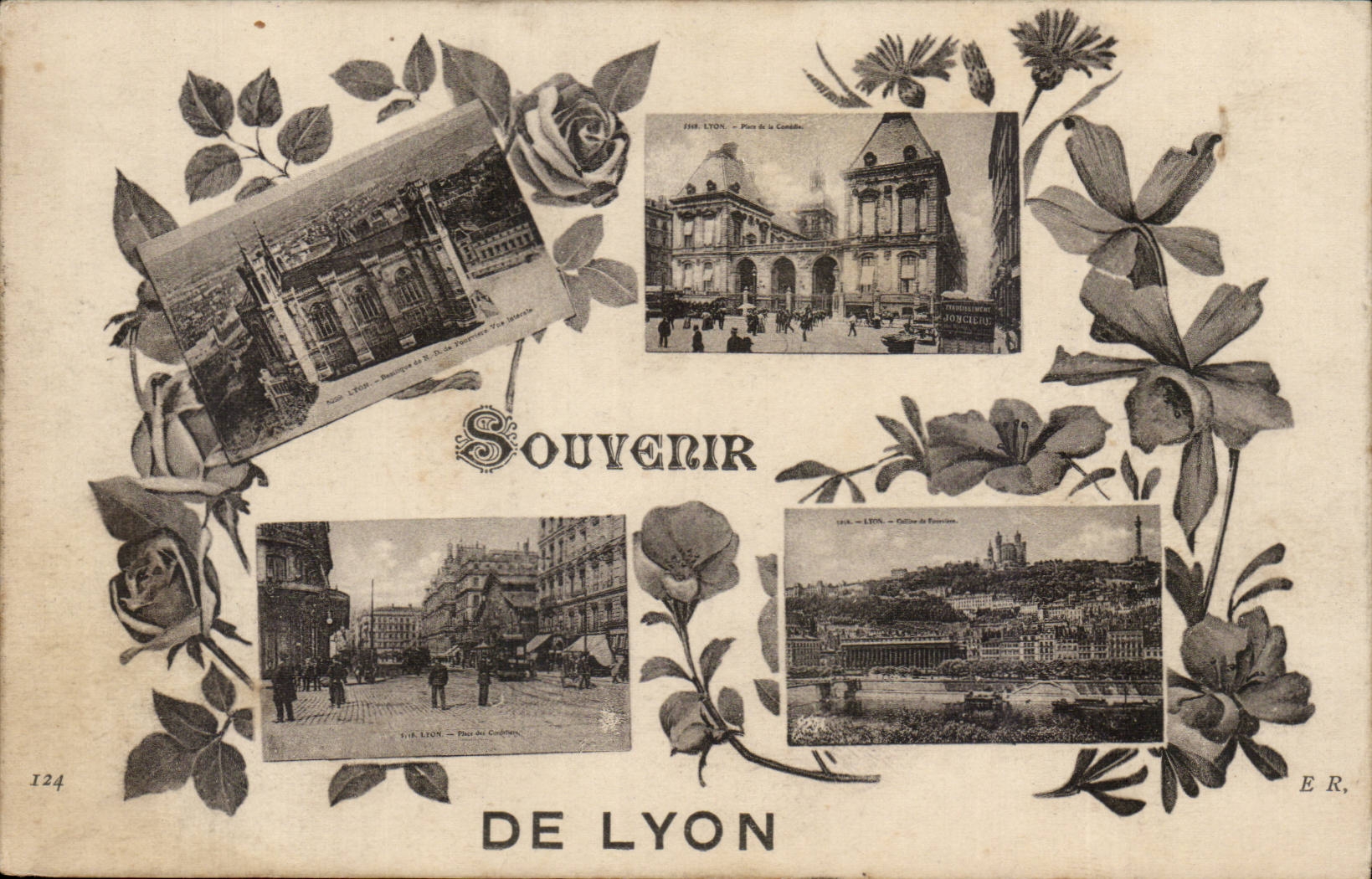 Lyon — Souvenir de Lyon — Éditeur E.R. n°124