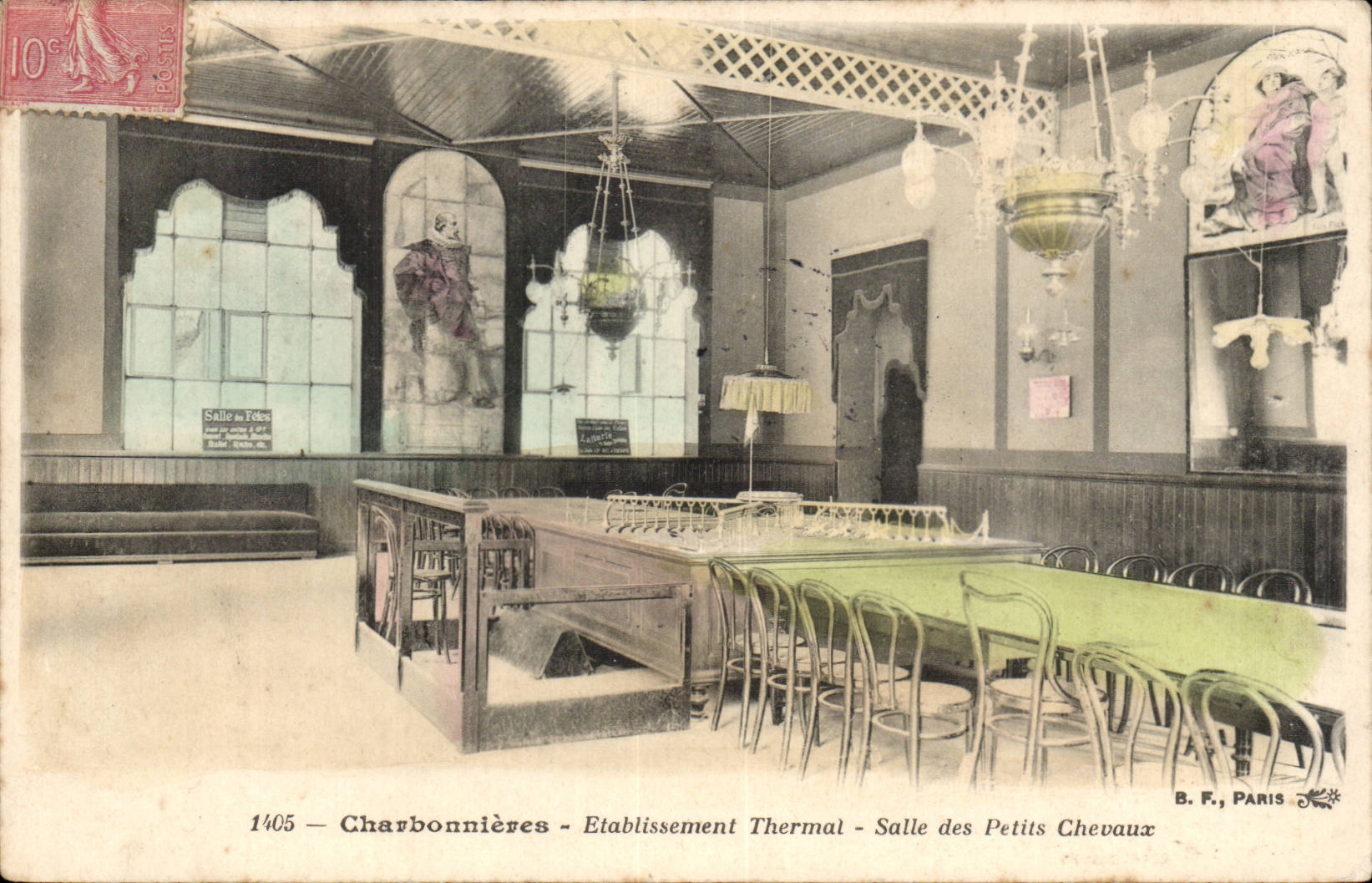Charbonnières — Etablissement Thermal — Salle des Petits Chevaux — B. F., Paris, n° 1405