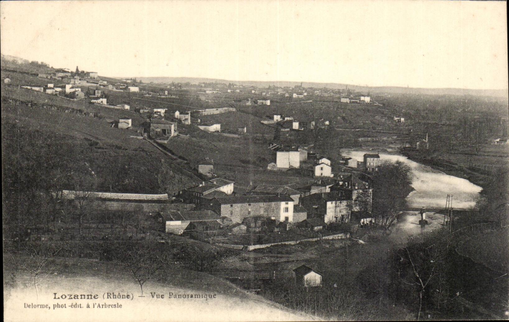 Lozanne (Rhône) — Vue Panoramique — Delorme, phot-édit. à l'Arbresle