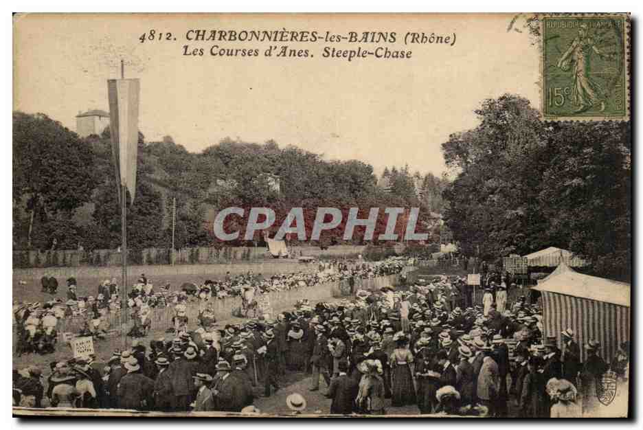 Charbonnières-les-Bains (Rhône) — Les Courses d'Anes. Steeple-Chase — n° 4812