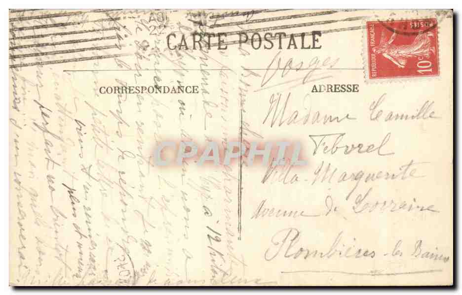 St-Cyr-au-Mont-d'Or (Rhône) — Vue générale prise du Mont-Cindre — éditeur : CAFE (impression visible) — Verso