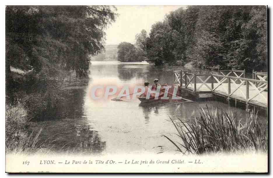 LYON — Le Parc de la Tête d'Or — Le Lac pris du Grand Châlet — LL. — n° 167