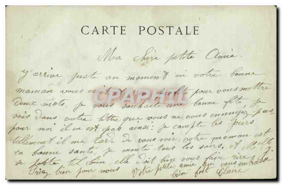 Lyon CPA La place Carnot — Verso