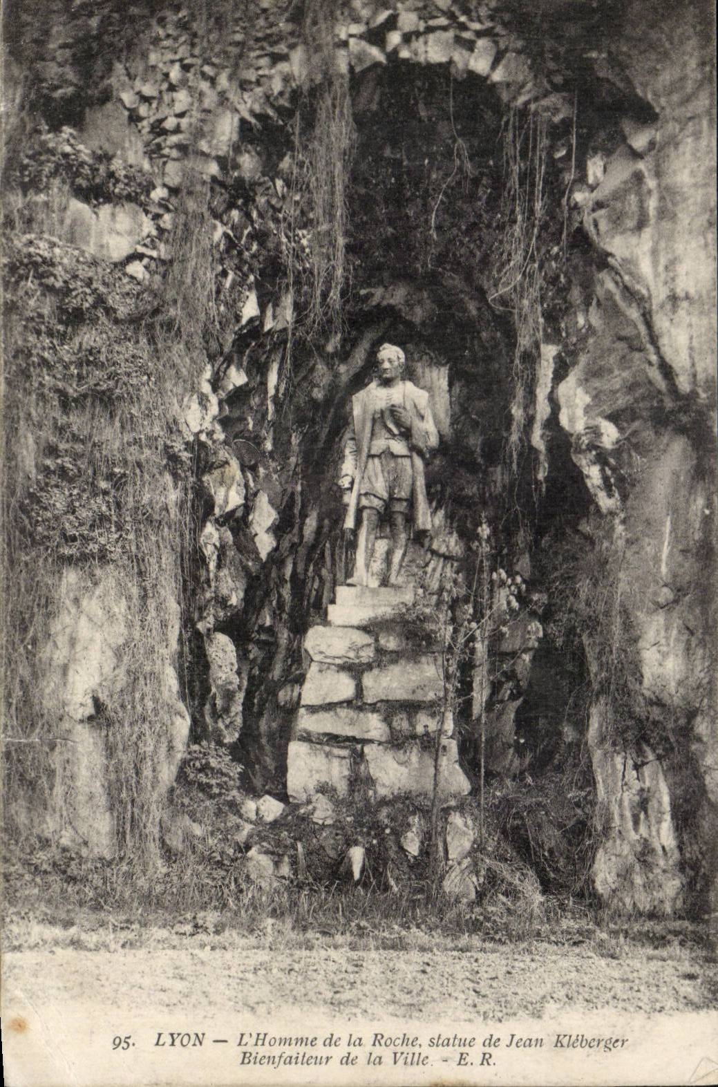LYON — L'Homme de la Roche, statue de Jean Kléberger — E.R.