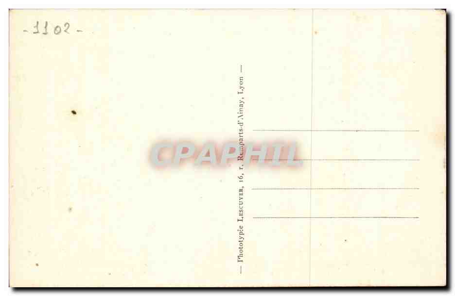 VILLEURBANNE — PELOTON des E.O.R. — Caserne Jeanne-d'Arc — Le restaurant — Verso