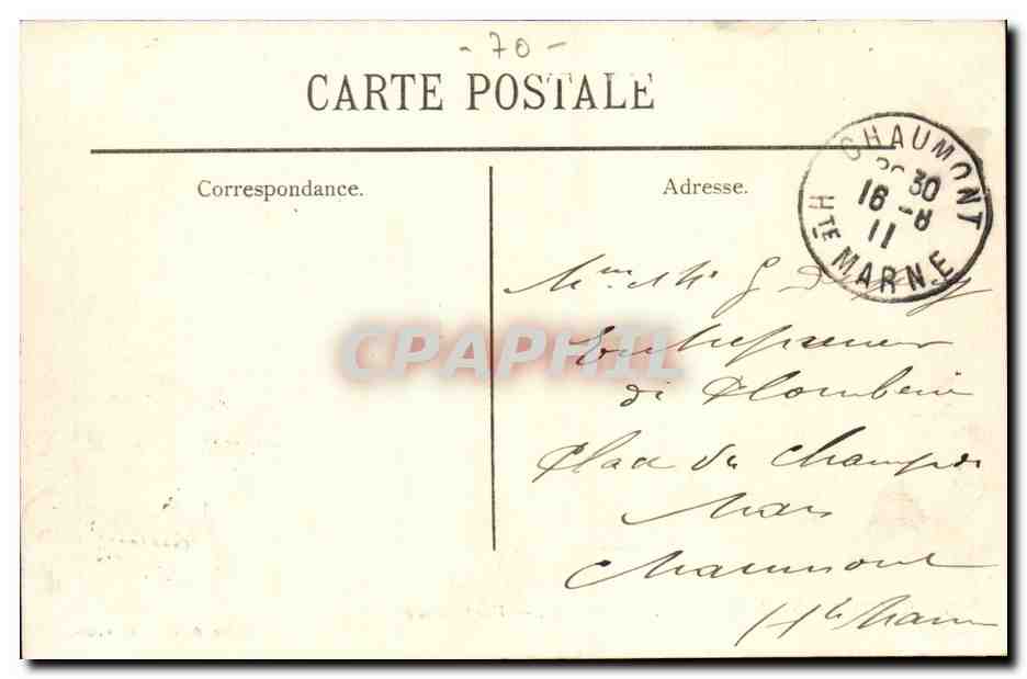 Vauvilliers CPA Vue generale — Rückseite