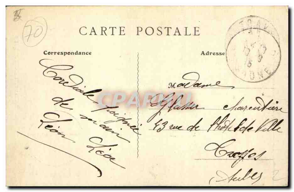 Vesoul — Colonne des Mobiles de 1870-71 — B. F., Paris — Rückseite