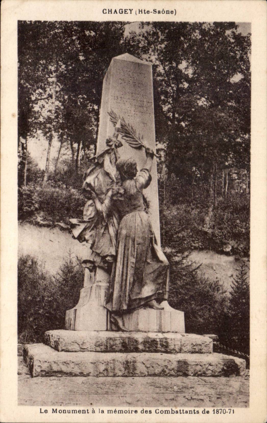 Chagey CPA Le monument a la memoire des combattants de 1870 1871