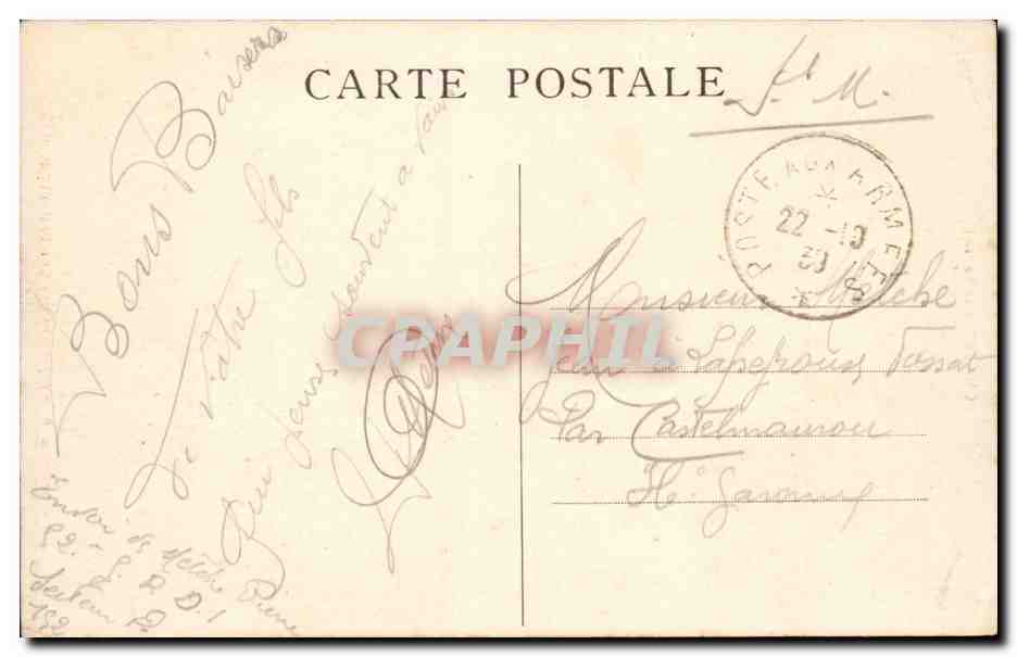 Chagey CPA Le monument a la memoire des combattants de 1870 1871 — Rückseite