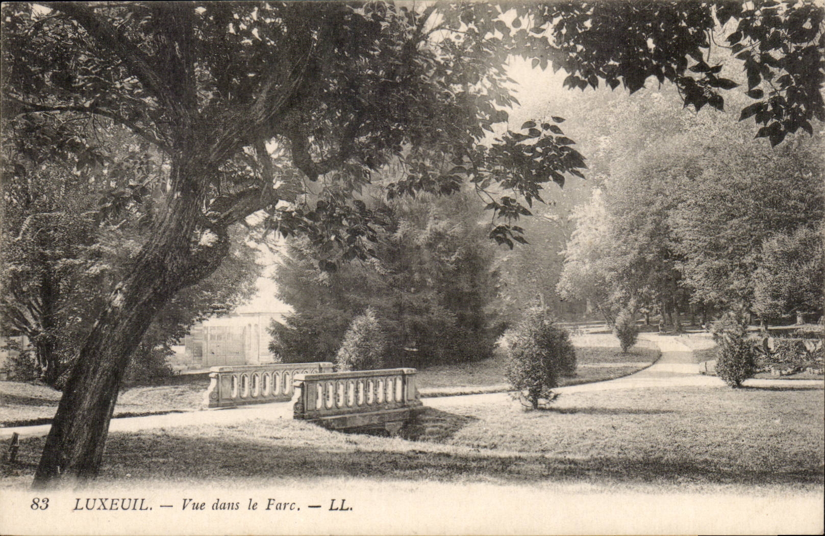 Luxeuil CPA Vue dans le parc
