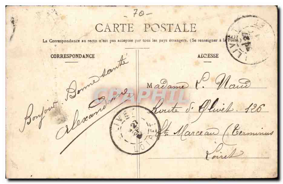 VEsoul CPA Chapelle de Notre DAme de la Motte — Rückseite