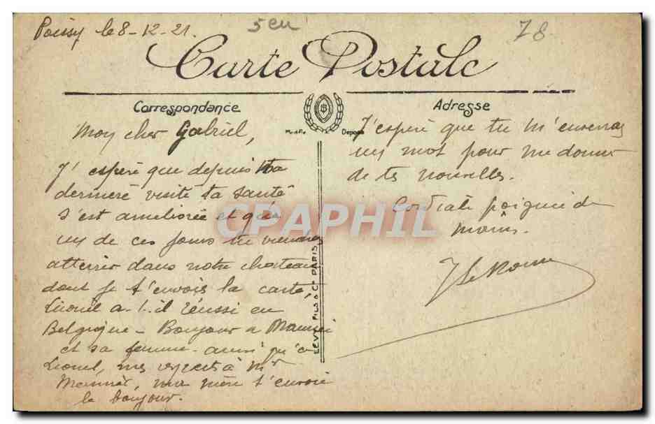 Poissy CPA Ancien octroi et rue de Paris — Back