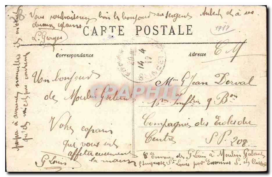 Essonnes CPA Ancienne residence de Bernardin de Saint Pierre — Rückseite
