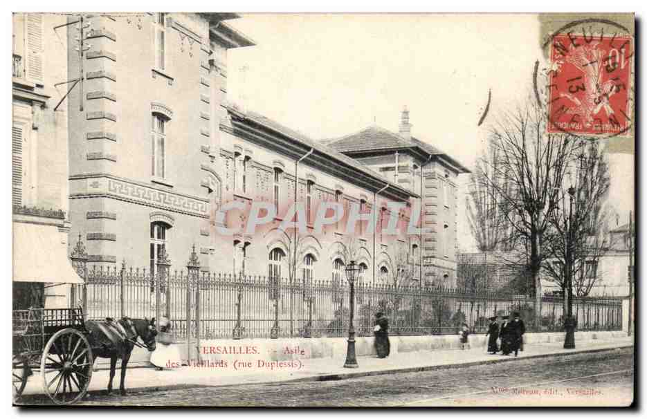 Versailles CPA Asile de vieillards (rue Duplessis)