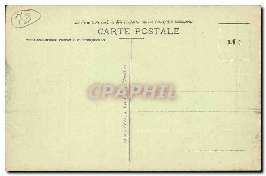 Versailles CPA Le bassin de Latone Grandes eaux  — Verso
