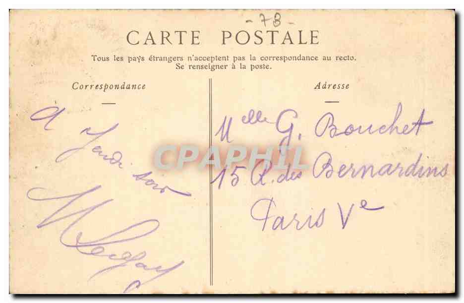 Montreuil-l'Amour — paysage fluvial avec homme assis — éditeur non visible — Rückseite
