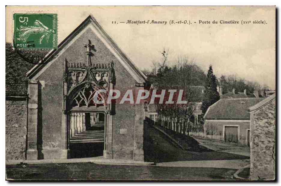 Montfort-l'Amaury (S.-et-O.) — Puerta del Cementerio (siglo XVI) — Librairie Ombredanne, n° 11