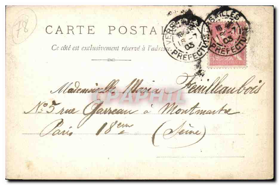 Nersaillles — Vue d'un bâtiment couvert de lierre — éditeur inconnu — Achterkant
