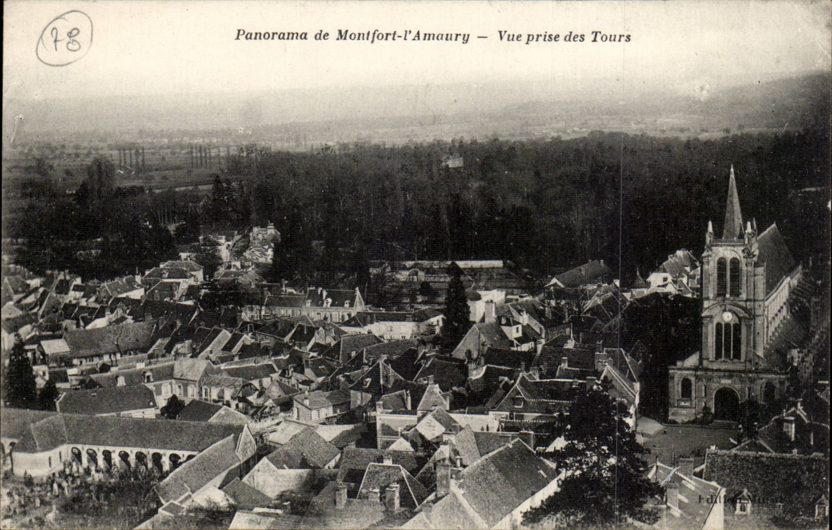 Montfort-l'Amaury — Panorama visto dalle Torri — Editore: C. P. A. (n° 98)