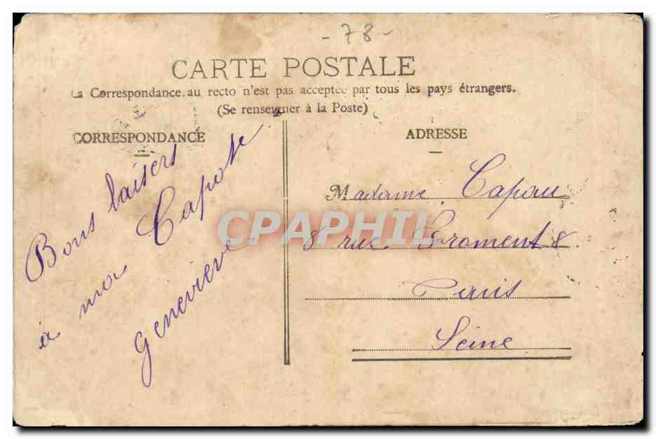 Saint Germain en Laye Vintage Postcard Marche — Back