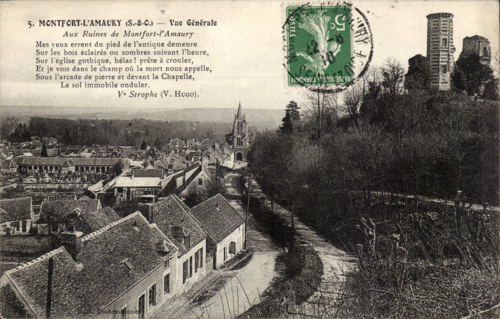 Montfort-l'Amaury (S.-&-C.) — Vista General — Ruinas y iglesia gótica — Ombreouane