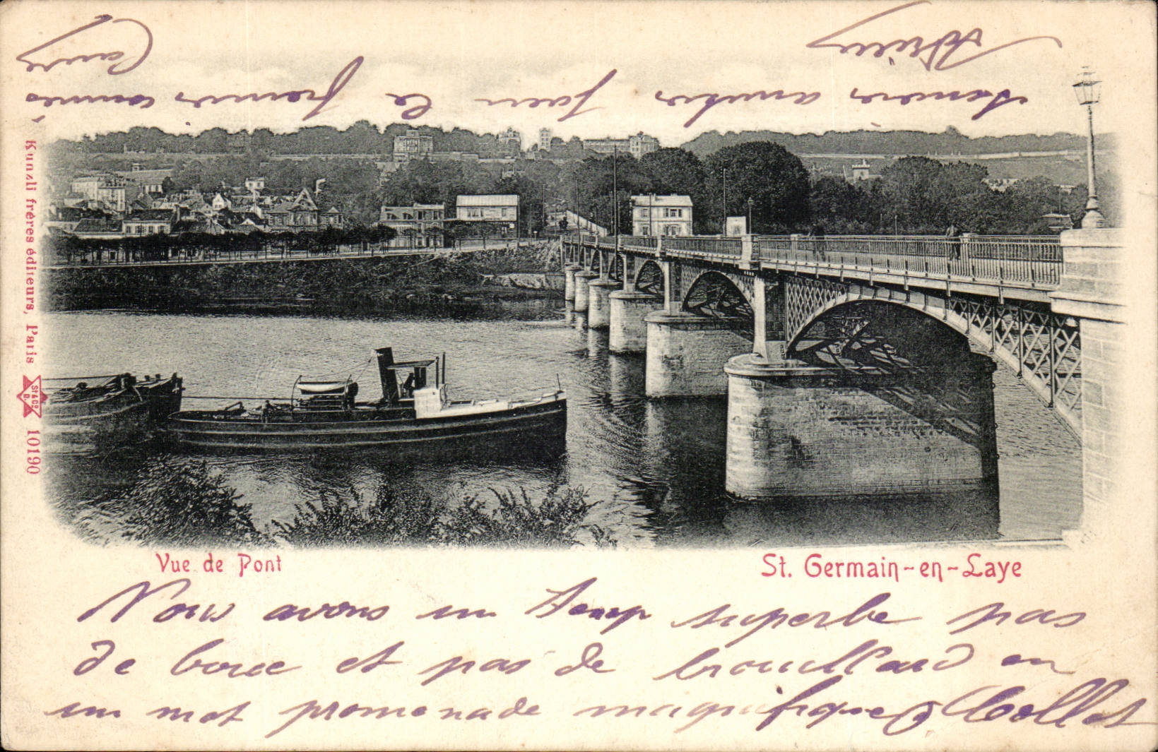Saint Germain en Laye CPA Vue de pont (bateau)