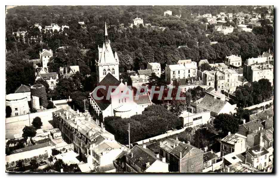 Vue aérienne de Maisons-Laffitte — Château du Parc — Édition Lapie